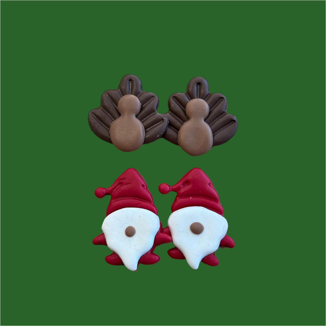 Turkey + Santa Gnome Stud Pack