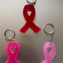 Load image into Gallery viewer, Breast Cancer Awareness Ribbon Keychain
