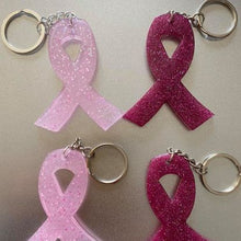 Load image into Gallery viewer, Breast Cancer Awareness Ribbon Keychain
