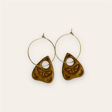 Load image into Gallery viewer, Luna Moth Planchette Hoop Earrings
