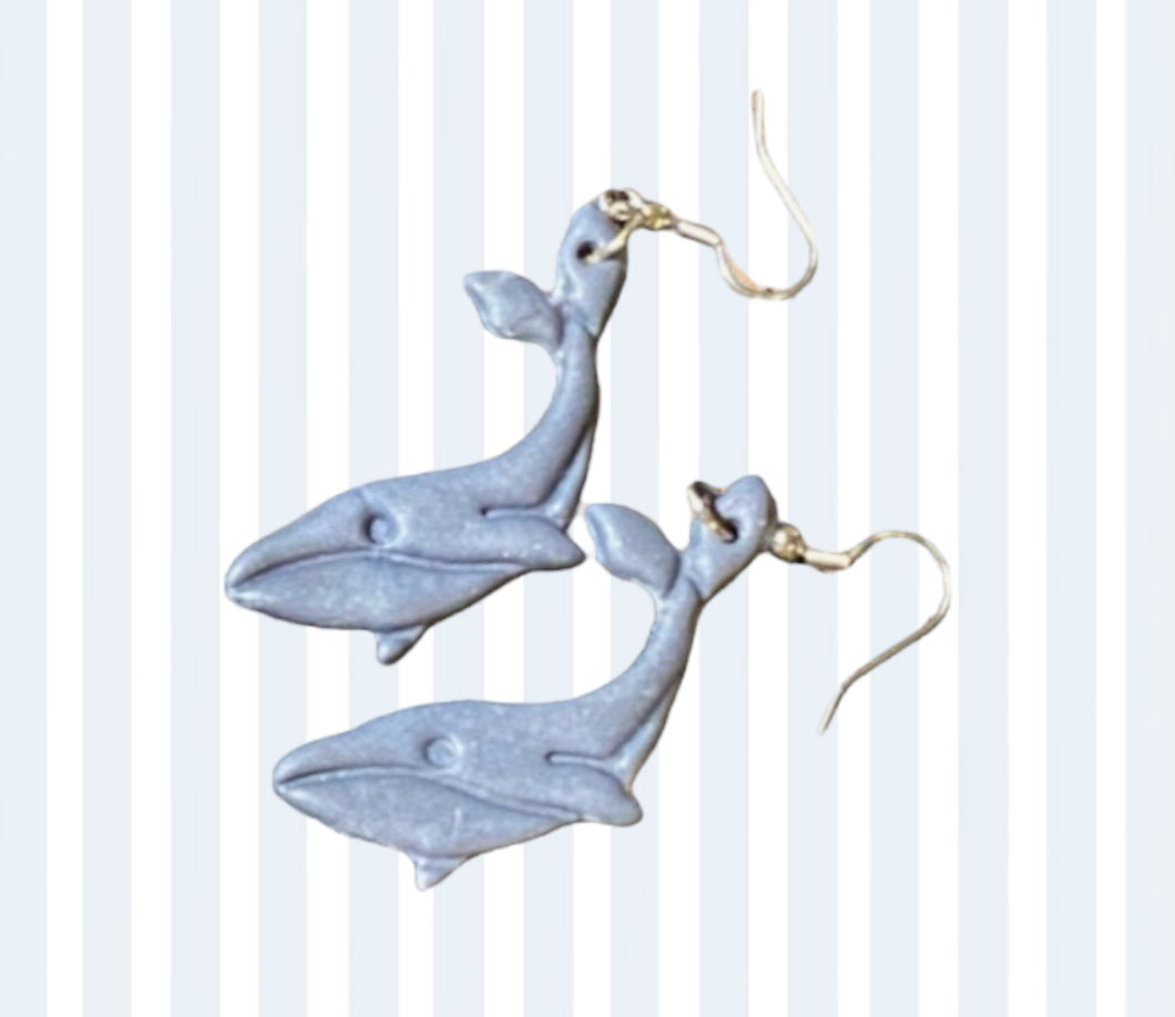 Whale Dangle Earrings