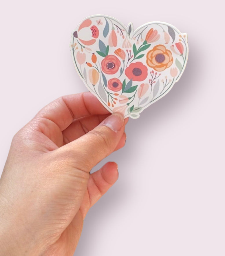 Floral Heart Sticker